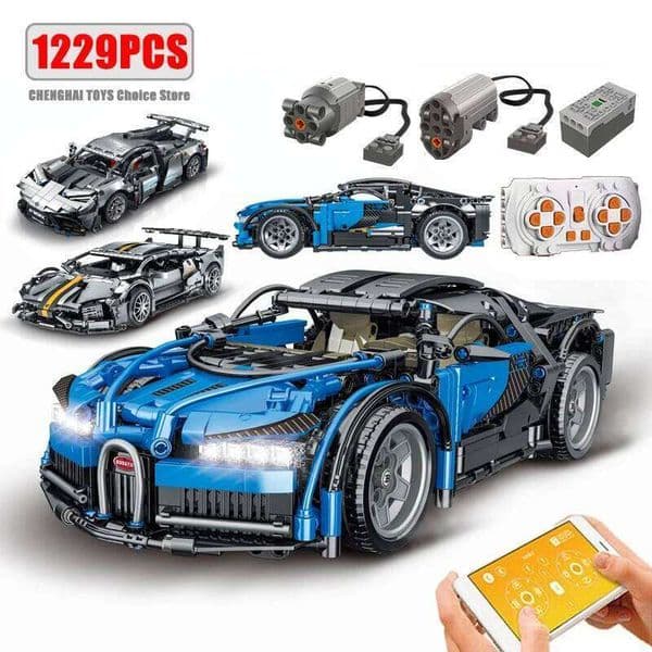 Technical APP Remote Control Moter Power Sport Car Building Blocks Bricks Speed Racing Supercar Sets Toys For Kids Models Gifts 26Y0526