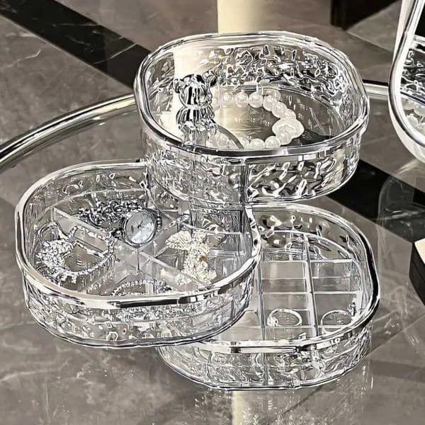 2026 Designer Rotating perfume Jewelry Storage High-End Exquisite New Hairpin Art Hair Band Necklace Stud Earrings cologne Dust Box Free Shipping 10 Shipping