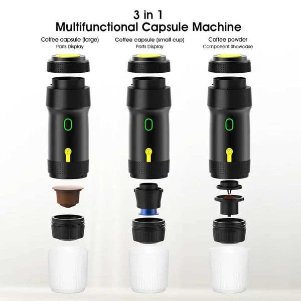 USB Portable Electric Espresso Machine 3-In-1 Capsule Coffee Maker Small Wireless Heating For Home Camping Travel Coffee Machine L260526CA1R