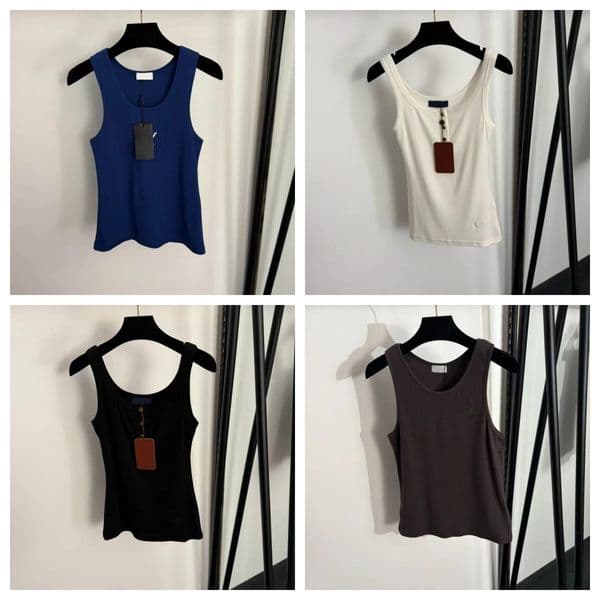 Tank top women designer slim shape vest women cropped top t shirts tank top anagram regular cropped cotton female tees knitwear for women sport fashion top simple vest