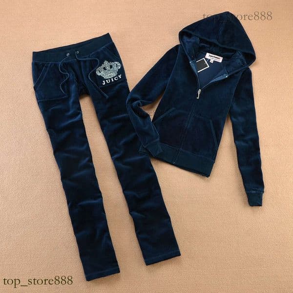 Juice Women Designer Sports Suit Women's Two-Piece Pants Juciys 2026 New Velvet Slim Fit Cotton Sports Suit Sequin Butterfly Pattern Casual Fashion Sports Suit 75E