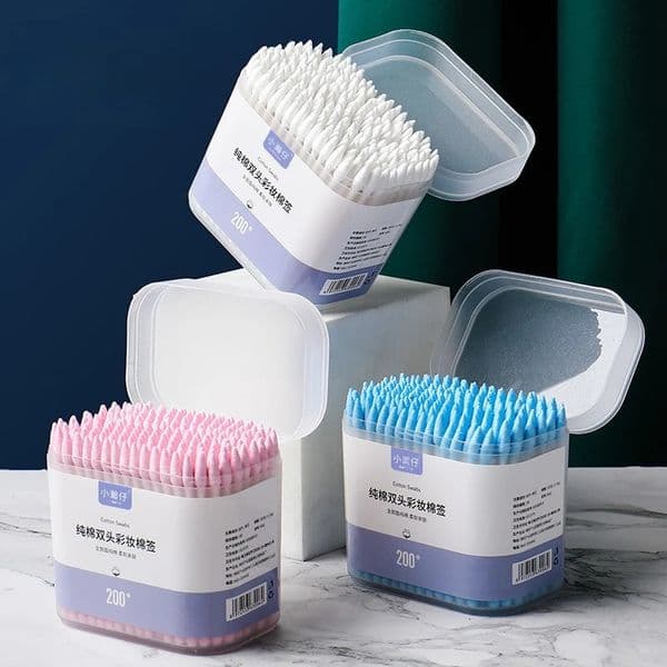 200 Pcs in A Box of Makeup Cotton Swabs Doubleended Ear Paper Shaft 260526