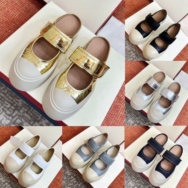 Top Quality Designer Suede Retro Mary Jane Platform Shoes MARENL Women Luxury Pablo Velcro Thick Sole Big Head Shoes Round Toe Doll Shoes Fashion Lace-Up Casual Shoes