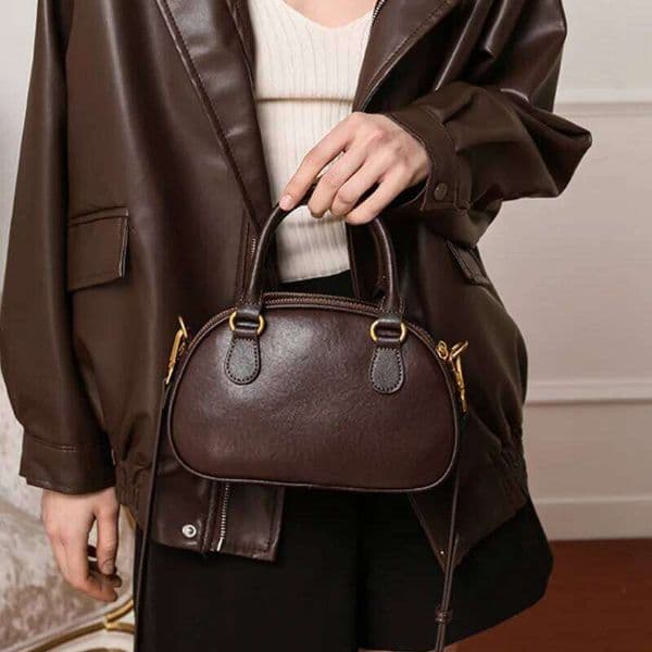 Ladies Retro Soft Cowhide Bag Women Natural Cow Leather Shoulder Bags Female Commute Luxury Design Handbags For Girl