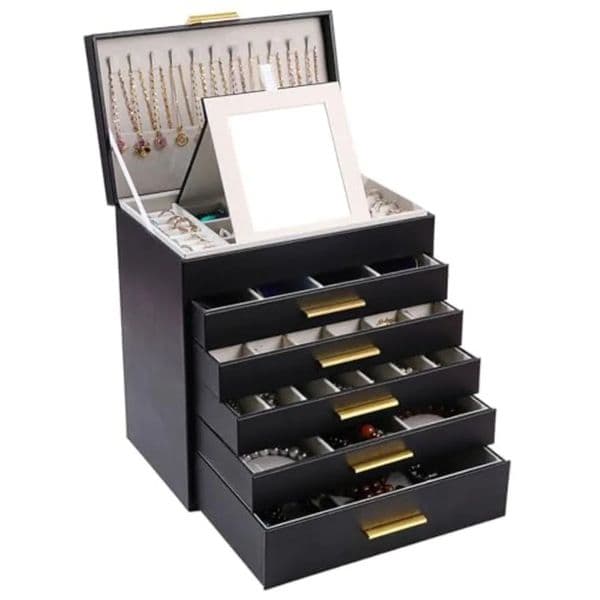 Jewelry Boxes for Women Large Box Necklace Bracelet Earrings Rings Storage holder Organizer Girls 260526