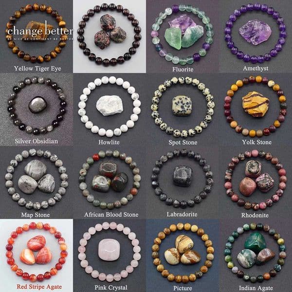 Natural Stone Agate Quartz Amethyst Beads for Women Men Reiki Healing Elastic Fashion Jewelry Gift M260526