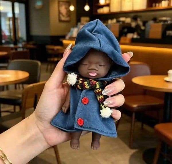 2026 New Natasha Squeeze Decompression Toy 14Cm Black Skin Ugly Doll With Clothes Set Relieve Anxiety Prank For Adult Office Workers Q2605 Toy