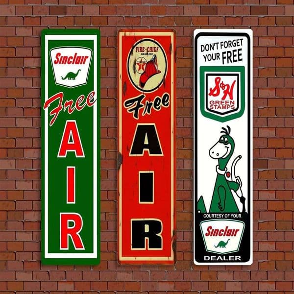 Aluminum Metal Free Air Gasoline Sinclair Green Stamps Street Vintage Antique Plaque Bar Home Bedroom Wall Decor Sign 26Y0526