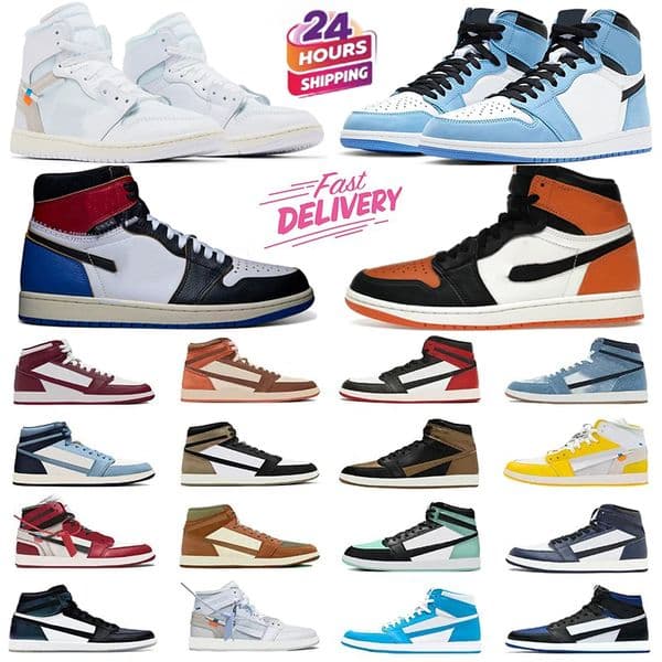 New Designer shoes 1s High basketball shoes Alaska Shattered Backboard UNC Varsity Red men women trainers sports sneakers size 36-47