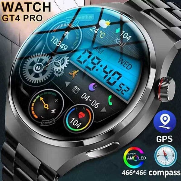 Gt4PRO Smart Watch Bluetooth Call Waterproof Sports Smart Watch Voice Assistant Smart WatchL260526