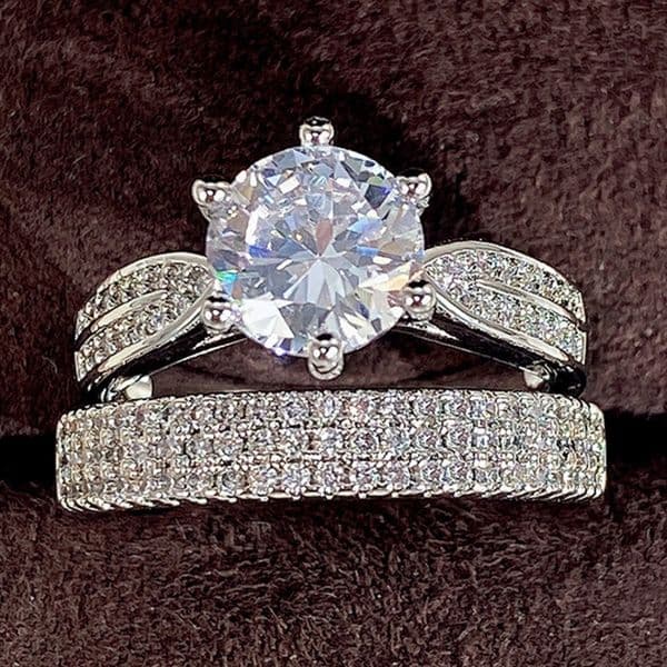 Ring For Women Fashion Wedding Ring Set European American Best Selling Light Luxury Decorative Jewelry