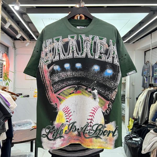 2026 T shirt Printed Men Tshirts Designer Wash Green tees QC Pics 2026