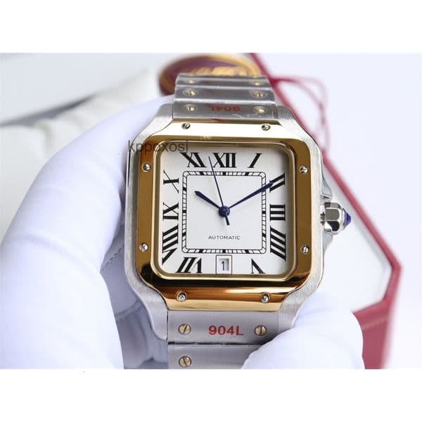 Top quality santo watch mens watch watches men designer 1847MC mechanical movement super clone watches sapphire glass 316L steel smartlink 39.8mm 35.1mm with box EAVC
