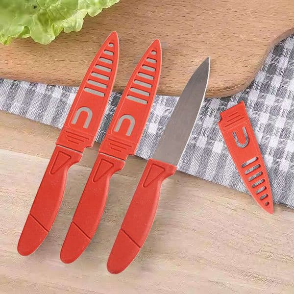 One-yuan stall supply fruit disposable small red knives, knives for banquets, weddings, beef heads, pig trotters, and lamb legs