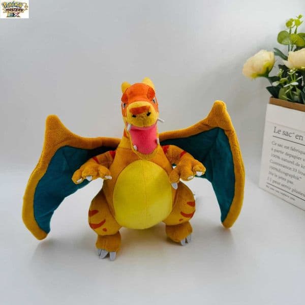 New 22cm Large Patterned Charizard Charmander 0k Evolution Version Plush Doll with Tag L260526IHX6