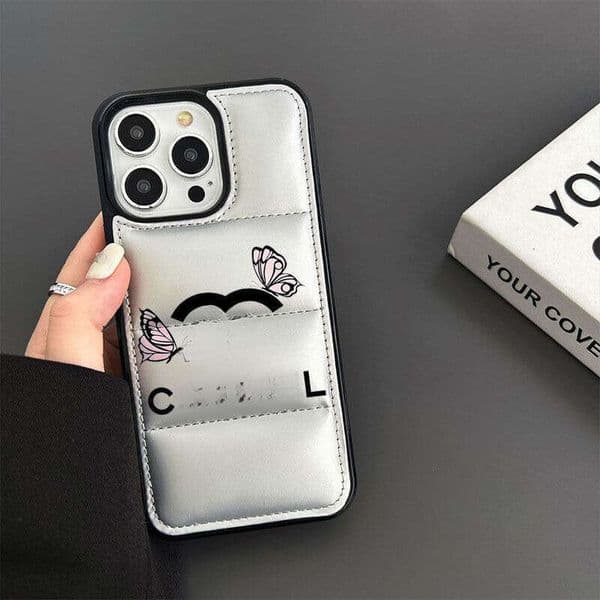 Luxury Phone Case Chanel Style Ins Style Plush CC Designer Phone Case For 16 17 14 Pro High Aesthetic Anti Drop Creative Collision Prevention Shockproof Case