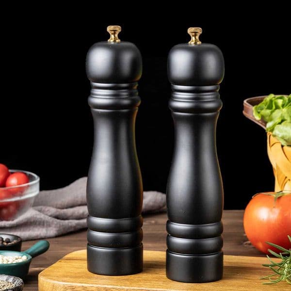 1PC/2PCS/3PCS/Black PU Lacquered Pepper Grinder Rose Sea Salt Grinder Black Pepper Grinder Seasoning Bottle Base L260526