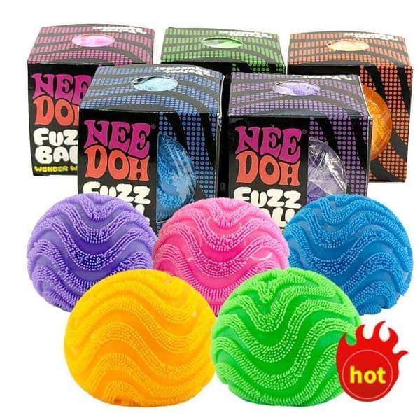 Hot Squishy Nee Doh Fuzz Wonder Waves Sensory Squeeze Toy Textured Stress Relief Fidget Ball for Adults Kids 26L0526