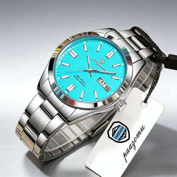 2026 PAAZOMU Luxury Automatic 10Bar Waterproof Stainless Steel Quartzl Wristwatches Sports Diving luminous Watch Men 26L0526