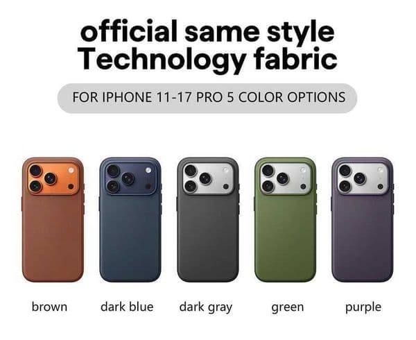 TechWoven for Magsafe Case for IPhone 17 Pro Max 16 15 14 13 Pro Max Air Business Fabric Cover Wireless Charging Case T260525