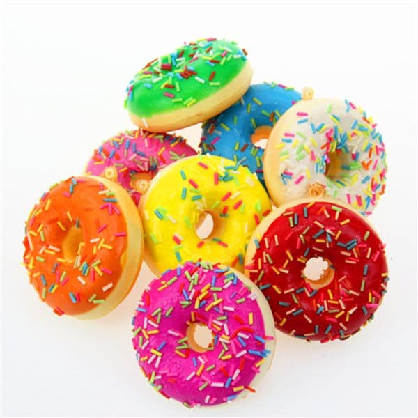 6.2CM Artificial Donut Mini Squishy Novelty Toy Simulation Model Food Chocolate Cake Roll Photography Decoration Props BY SEA