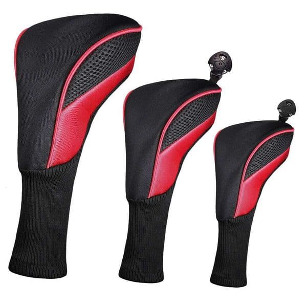 3Pcs/Set of Long-necked Numbered Wooden Head Covers Durable Club Protectors and Golf Accessories W260526
