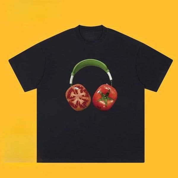 2026 New Art Fun Design Sense Tomato Print High Quality Short Sve Mens and Womens T-Shirts Large Size Loose Crew Neck Top L260525