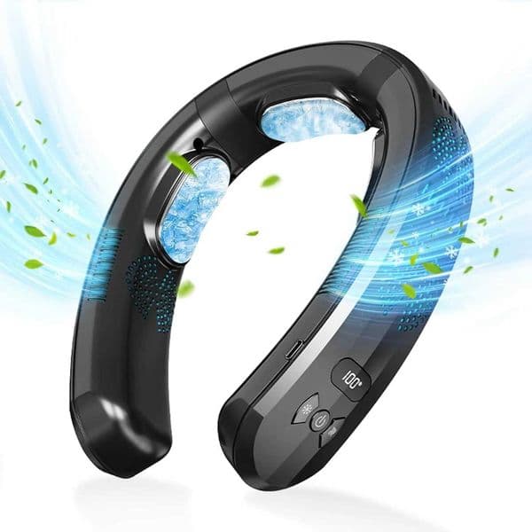 2026 New Wearable Air Conditioner USB Rechargeable Portable 3 Refrigeration Hanging Neck Fan Mute 6000mAh Outdoor Summer Cooler Z260526