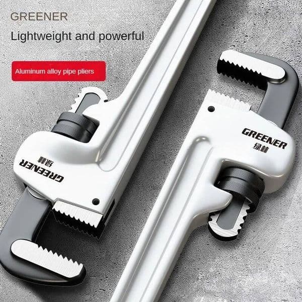8/12/14/18 inch 40% Lighter Adjustable Aluminum Plumbing Wrench Heavy Duty Straight Pipe Wrenches Jaw Max Capacity ddmynov