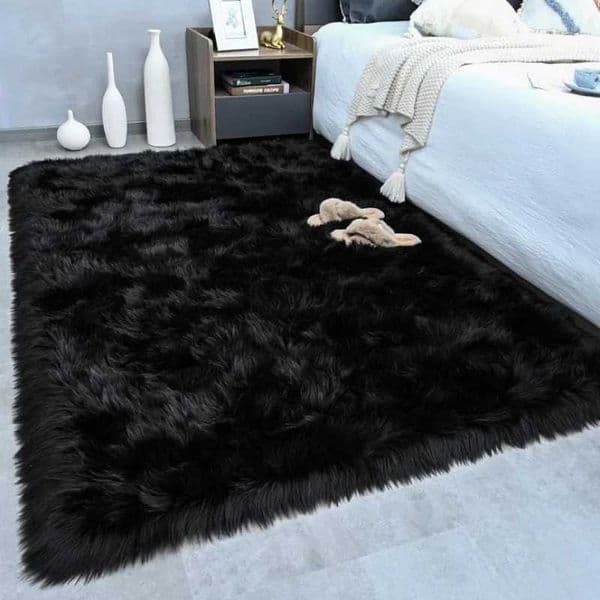 VIKAMA Light Luxury Simple Anti slip Carpet Living Room Bedroom Study Floor Mat Ins Wind Drifting Window Mat Home Decoration W260525