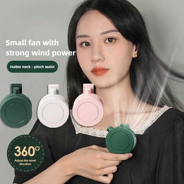 Mini Clip Fans Hanging Waist Neck Fan Girl Electric Air Cooling Fan 900mah USB Leafless Fan 3 Speeds Portable Cooler Air Z260526