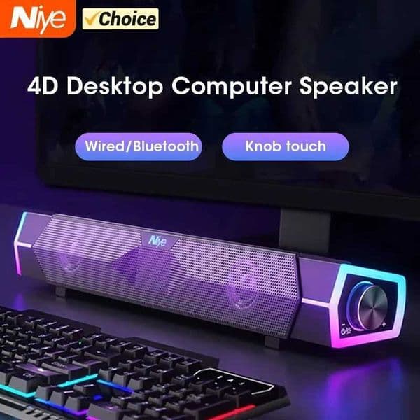 4D Computer Speakers Bluetooth 50 Wired Loudspeaker Surround Soundbar Speaker Stereo Subwoofer Sound bar for Laptop Notebook PC T260525
