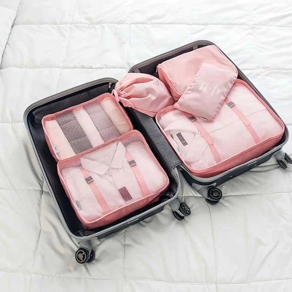 Seven-piece travel storage bag set luggage clothing organization bag travel clothes and underwear sorting and storage bag L260525