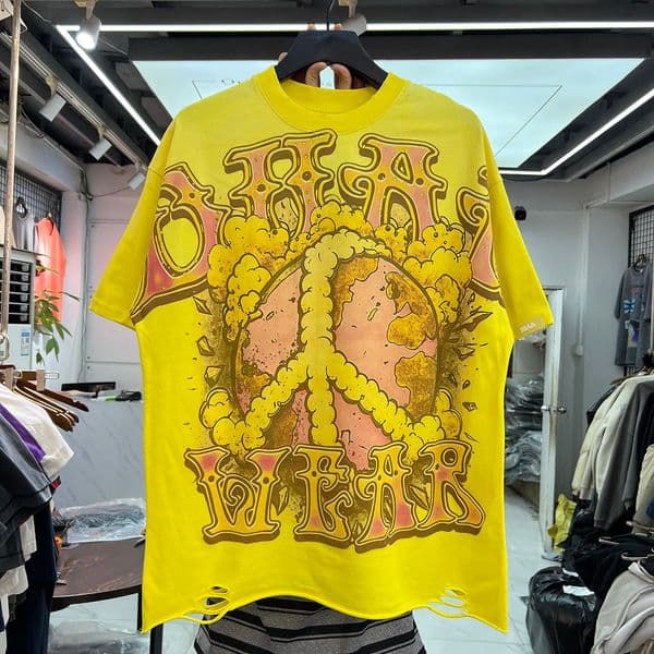 T shirt Printed Men Tshirts Designer Yellow Diamond tees Hip Hop QC Pics 2026