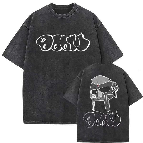 2025 Washed Vintage Rapper Mf Doom MM FOOD Graphic Print Tshirt Men Women Hip Hop Fashion T-shirts Male CasualT250526