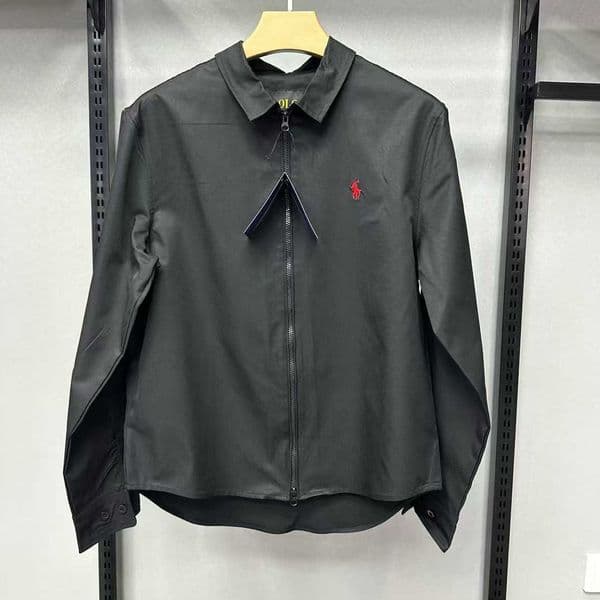 2026 Horse Embroidery Unisex Stand Collar Jacket Loose Casual Couples Vintage Officer Style Pony Logo Coat T260526