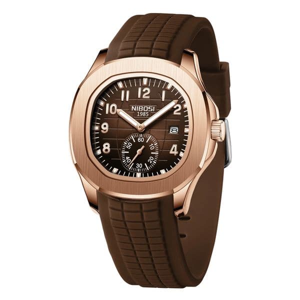 NIBOSI y Mens Watches Business Waterproof Male Clock Luminous Silicone Band Date Square Quartz Man Watches Reloj Hombre 260525