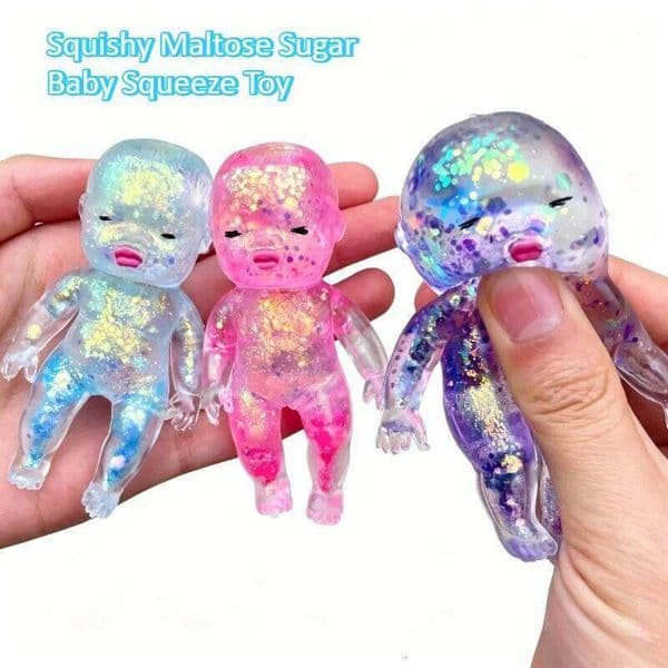 Squishy Maltose Sugar Squeeze Kawaii Baby Stretchable Slow Rising Fidget Toy for Adults Stress Anxiety Relief Gifts 26L0526
