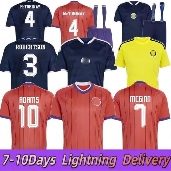 Scotland World Cup 2026 soccer jersey ROBERTSON McTOMINAY McGINN TIERNEY GILMOUR ADAMS CHRISTIE HANLEY home away fans player football shirt men kids 4XL
