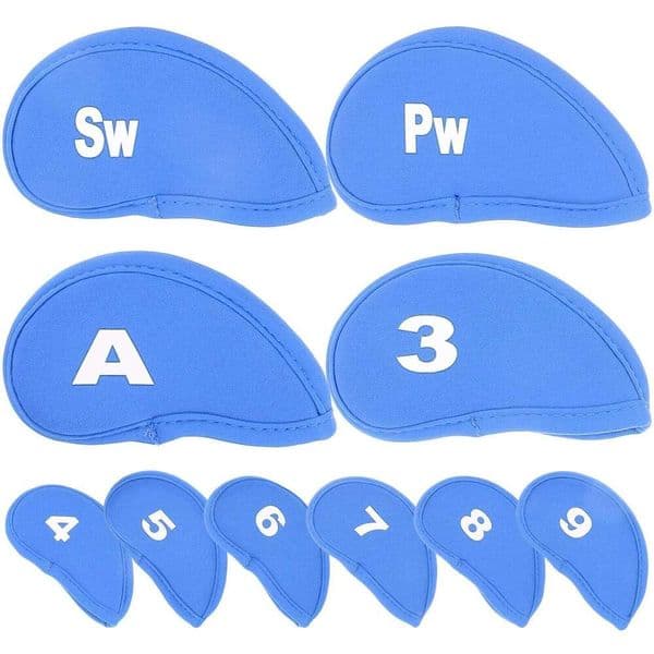 10Pcs Golf Club Head Covers Creative Simple Design Putter Protector Lightweight Portable Protective Cover for Mallet Putters W260526