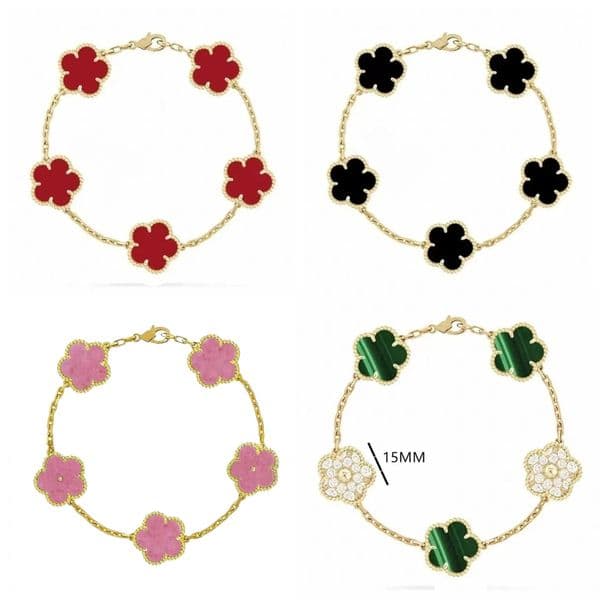 Lucky Clover Bracelet Designer Bracelet Bangle Women Fashion Charm Bracelets Classic Party Wedding Mother Pearl Flower Clover Jewlery