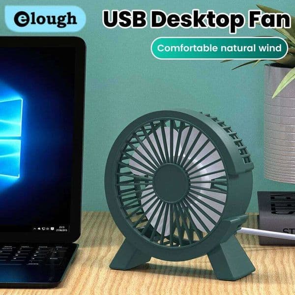 Elough Desk Mini Portable Camping Home USB Electric Energy saving Silent Desktop Personal Fan 26L0526