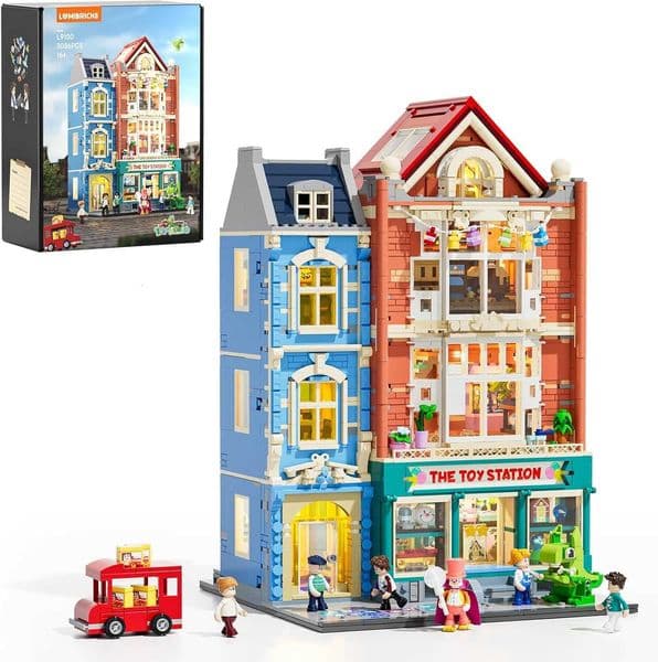 Lumibricks ToyStoreL ightingB uildingBricksSe tCi tyTo wnMo dularTo wnhouseTo ySh opDo llhouseLE DLi ghtDi splayMo del30 86Pc sCo nstructionKi tfo rAd