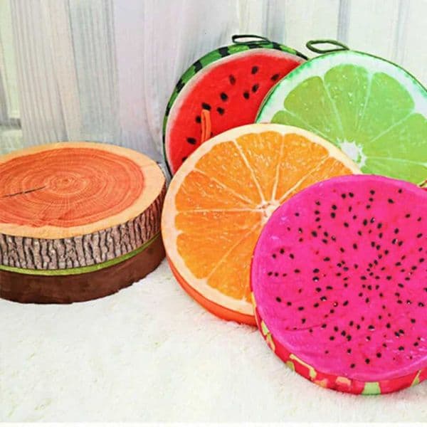 1pc Cushions Decoration Home Garden Chair Cover Floor Fruit Shape Round Decoration Single Pattern Decorative Pillows For Sofa H260525