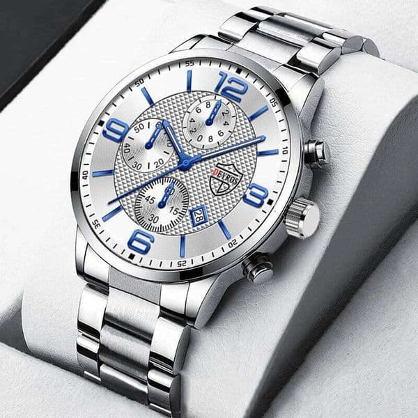Fashion Mens Watches Luxury Quartz Wristwatch Calendar Men Business Casual Leather Watch Luminous Clock 26L0526