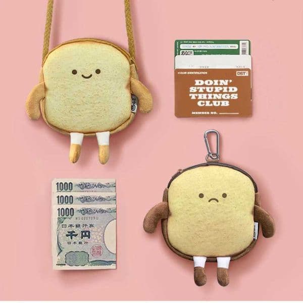 Creative Bread Toast Plush Shoulder Bag Girls Coin Purse Card Holder Female Casual Cute Handbags Storage Crossbody Tote M260525