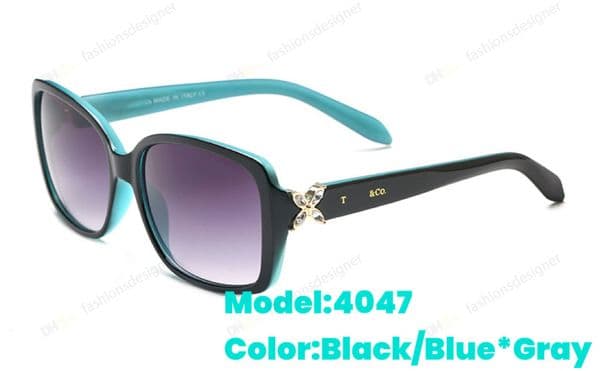 Sunglasses Square Sunglasses Luxury Crystal Flower Accent sunglasses UV400 Protection Black/Blue Gradient Shades for Women Streetwear designer sunglasses women