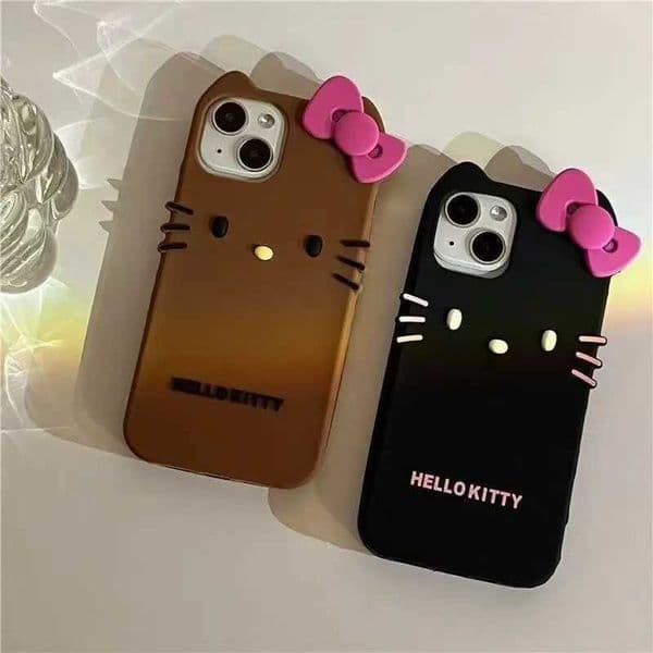 Simple Kitty Cat Silicone Soft Phone Case For iPhone 11 12 13 14 15 16 17 Pro Max T260525