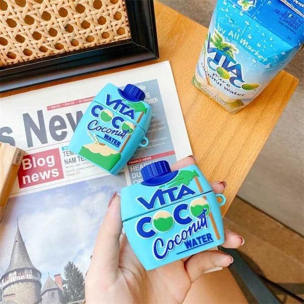 3D Coconut Water Cartoon Cute Earphone Case for AirPods Pro Cover Drink Creativity Charging Cover for AirPods 2 T260525