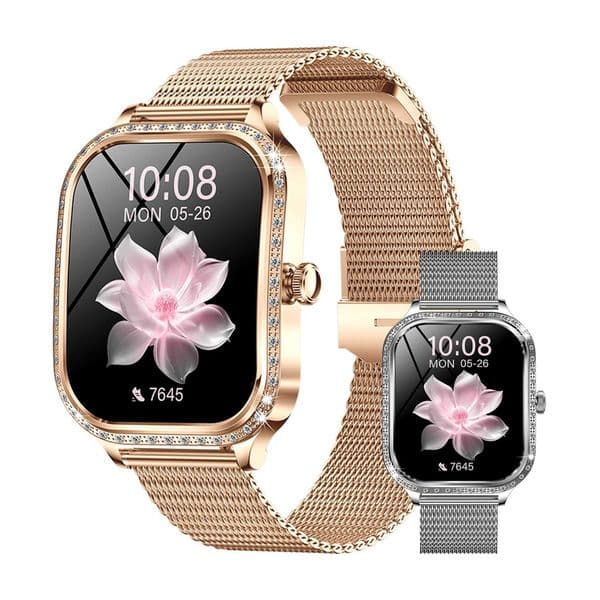 Smartwatch with Bluetooth Calling Sports Heart Rate Monitoring Waterproof Female Physiological Cycle Tracking MK88 Curved Screen Lightweight L260526